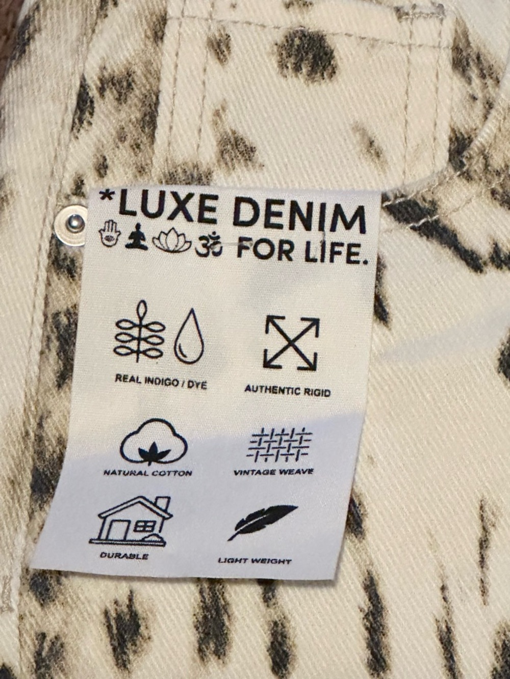 Women’s Wide Leg Leopard / Animal Print Jeans 9 / 29 NWT Refrain - Picture 6 of 11